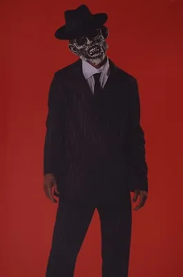 Mens Adult Dead Zombie Gangster Walking Pimp Mobster Suit Hat Mask XL L M NEW • $29.99
