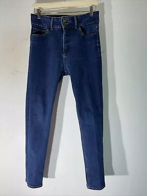 Womens M&S Marks&spencer Size Uk 12 Blue Wash Magic Sculpt Denim Jeans Trousers • $12.43