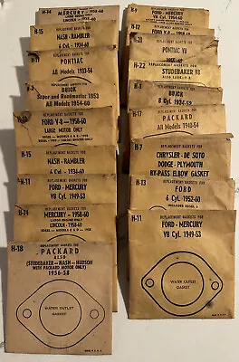 Vtg Water Outlet Gasket Lot (18) For Packard Buick Ford Nash Pontiac Read • $30