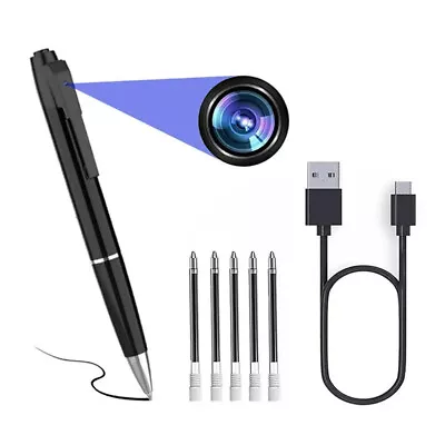 Pen Camera Portable Video Recorder Full HD 1080P Home Office Cam With Pen Refill • $29.88