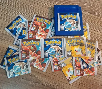 Pokemon Game Boy Replacement Labels For Gen 1 Games Your Choice Or CUSTOM • $4.99