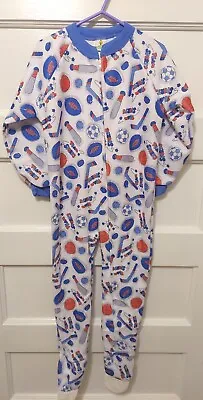Nwots Sesame Street Boy's Size 4/5 Footed Team Sports Themed Pajamas • $13.29