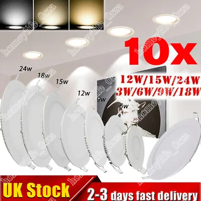 1-10xUltra Slim Recessed LED Flat Panel Ceiling Spot Lights Downlights Wall Lamp • £7.89