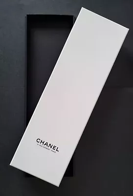 £11.99 • Buy Genuine CHANEL Black + White EMPTY Silk Tie Box 39 X 12.5 X 2.4cm