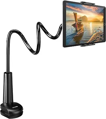 Brand New Ipad Stand/holder With Gooseneck Flexible Arm & Table Or Bedside Clip • £7.99