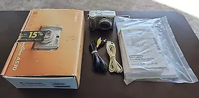 Canon PowerShot A530 5.0MP Digital Camera - Silver Tested And Working  • $31