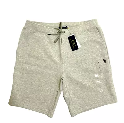 Polo Ralph Lauren Men’s Double Knit Tech Fleece Shorts Gray Multi Size Sweat NWT • $49