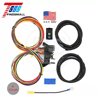 8 Circuit Fuse 12V Universal Wire Harness Muscle Car Hot Rod Street Rat • $30.59