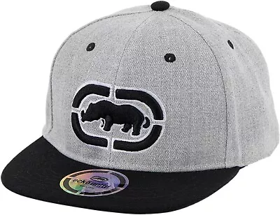 Ecko Unltd Hat Cap Snapback Gray Black Logo Rhino One Size Adjustable OSFM • $15.99