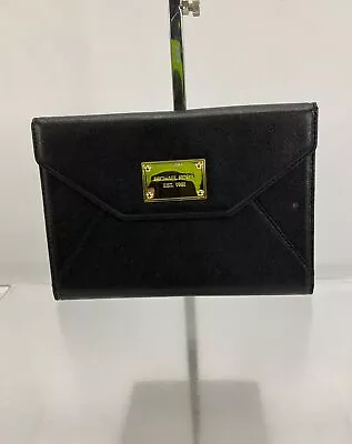 MICHAEL Michael Kors Black Saffiano Leather IPad Mini Clutch Purse • $14.99