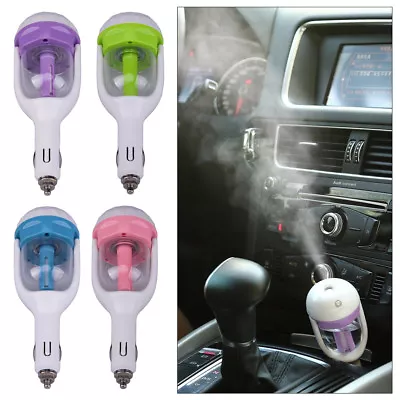 $18.71 • Buy Aroma Diffuser Car Air Humidifier Dual Power USB Charger Purifier Essential Oil