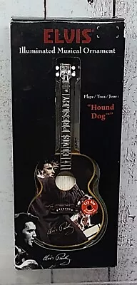 Elvis Illuminated Musical Ornament  Hound Dog  Guitar Santa's Best • $20
