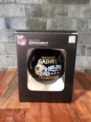 $19.99 • Buy NEW ORLEANS SAINTS SUPER BOWL XLIV CHAMPIONS Glass Ball CHRISTMAS ORNAMENT NIB