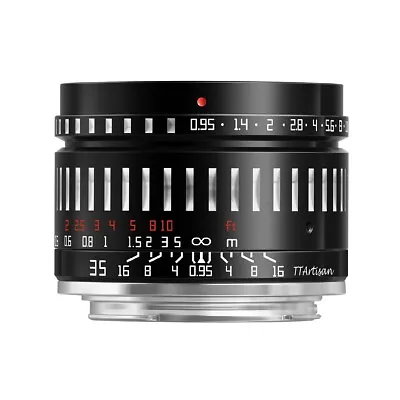TTArtisan 35mm F/0.95 For Fujifilm X Mount Camera =Black X Silver= • $199