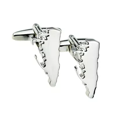 Outline Map Of Gibraltar Cufflinks Presented In A Cufflink Box X2AJA1018 • £11.99