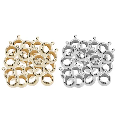 200x 5mm Large Hole BAIL CHARM Bracelet HANGER BEADs Carrier SPACER Holders • £8.87