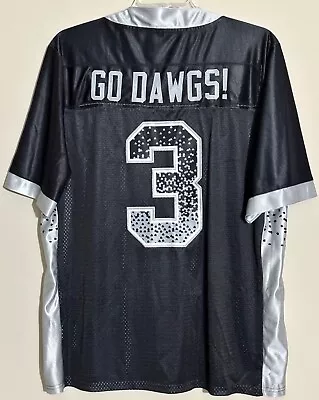 Georgia Bulldogs Men’s Size XL Football Jersey Black SEWN #3 UGA Diesel Tap Hous • $16.24