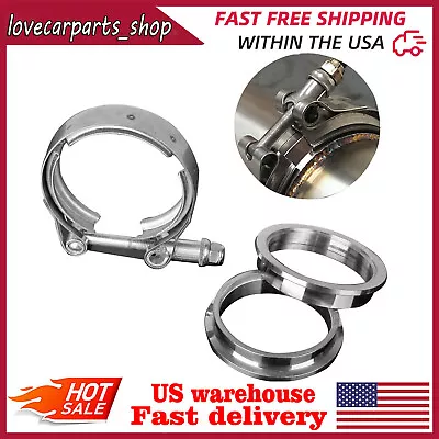 Universal 3  Inch Stainless Steel V-Band Turbo Pipe Exhaust Clamp Vband 76mm • $14.81