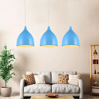 Blue Pendant Light Home Chandelier Lighting Kitchen Lights Modern Ceiling Lamp • $27.89