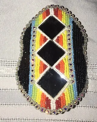 B5 Navajo Native Indian Beaded Hair Barrette Ponytail Holder Pow Wow Regalia • $30