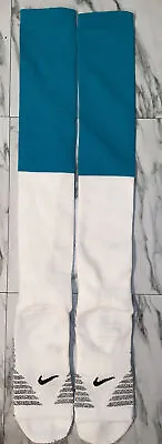 Miami Dolphins Team Issued Nike On Field Aqua/white Nfl Socks New Xl • $8.90