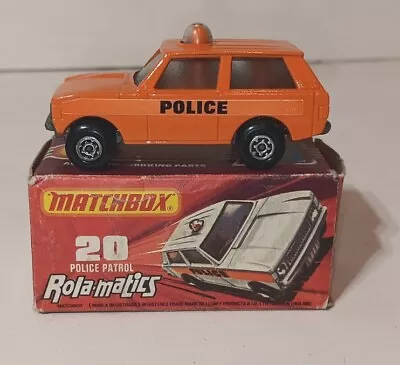 MATCHBOX ROLAMATICS POLICE #20. Looks Great. Rear Wheels Don't Roll Very Well. • $0.99