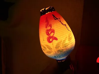 Vtg Figural Milk Glass Christmas Light Bulb Chinese Lantern C7 Japan~works • $24.99