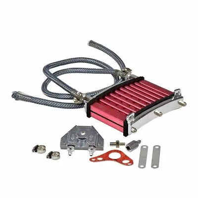 Red Oil Cooler Kit For 4-Stroke ATV Dirt Bike & Scooter Engine • $19.99