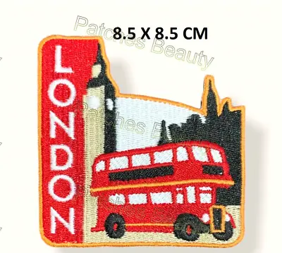 London Duble Decker Bus Big Ben Embroidered Iron Sew On Patch Jacket Jeans N-983 • £2.05