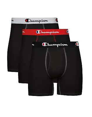 Champion Boxer Briefs 3 Pack Men Total Support Pouch Anti Chafing Cotton Stretch • $25.50