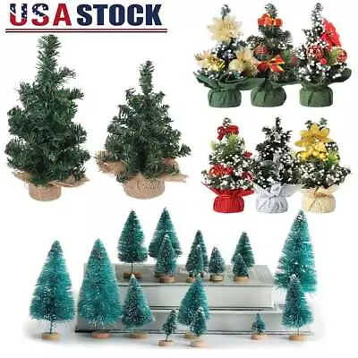 Mini Christmas Tree Desk Table Top Small Xmas Tree Party Ornaments Decors New • $5.99