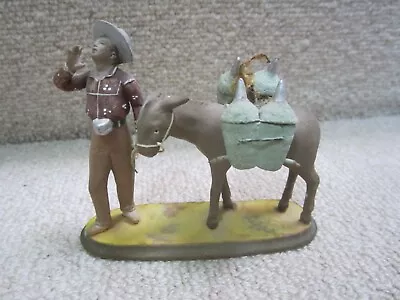 Vintage Cowboy / Miner Figurine With Mule. • $13.99