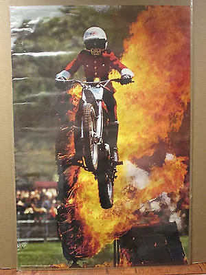 Vintage Fire Rider 1978 Poster Original Unused  Moto Dirt Bike 7558 • $39.97