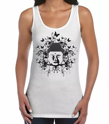 £12.95 • Buy Buddha Butterflies Buddhist Women's Vest Tank Top - Buddhism T-Shirt