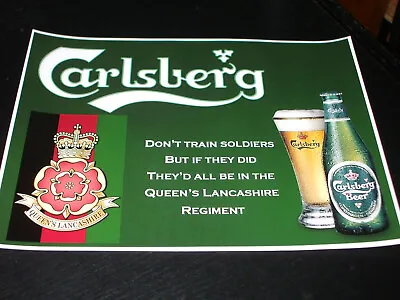 The Queen's Lancashire Regiment Carlsberg Print12x9 Inch. (a4) • £5