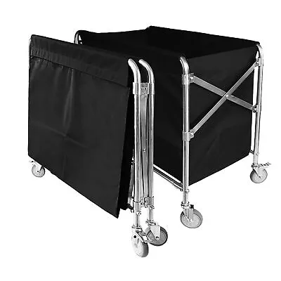 Collapsible Laundry Cart With Wheels Commercial Heavy Duty Folding Laundry Ca... • $203.69