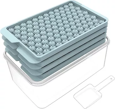 EUC! Mini Ice Cube Trays 4 Pack Tiny Ice Cube Tray With Ice Bin Lid And Scoop • $21