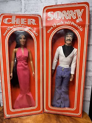 Vintage 1976 Mego Sonny And Cher Dolls NIB 12 Inch Dolls • $341.93