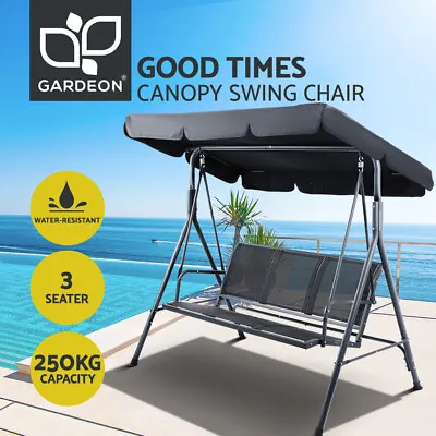 $159.95 • Buy Gardeon Outdoor Swing Chair Garden Bench 3 Seater Canopy Patio Furniture Mesh