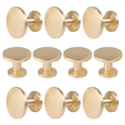 10Pcs Luxury Gold Cabinet Knobs Brushed Brass Drawer Knob Pulls Kitchen Hardware • $11.99