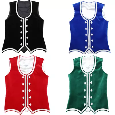 Highland Dance Velvet Waistcoat  For Girls Women Dancing Vests • £44.99