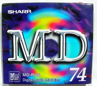 Sharp Md-r74 Recordable Digital Audio Minidisc Mini Disc 74 Minutes New Sealed • £3.99