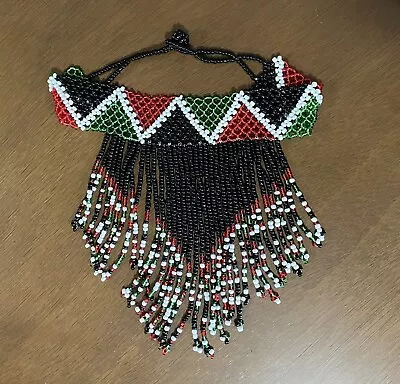 New African Maasai Masai Choker Necklace Ethnic Tribal Beaded 15  • $18