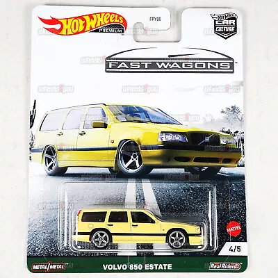 VOLVO 850 ESTATE Yellow - Fast Wagons - Hot Wheels Car Culture REAL RIDERS 1:64 • $5.21