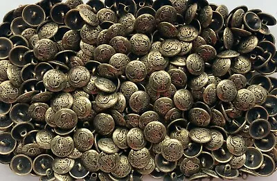 15mm 24L Antique Aged Brass Effect Metal Crest Coat Of Arms Shank Buttons XM33 • £1.89