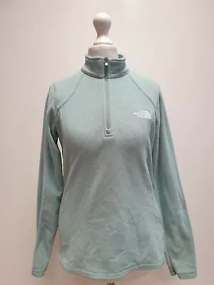 £24.99 • Buy Ff379 Womens The North Face Green Polartec 1/4 Zip Fleece Base Layer Uk S 8
