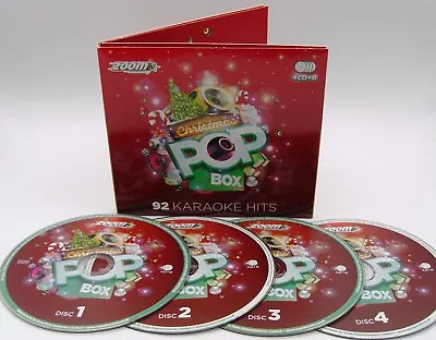 Zoom Karaoke Christmas Pop Box - 4 CD+G Set - 92 Christmas Karaoke Hits! • £9.95