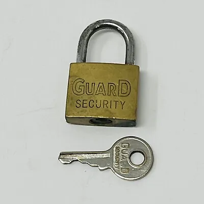 Guard Security Padlock With Key Mini Miniature Small • $9.92