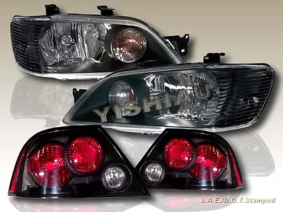 2002 2003 Mitsubishi Lancer Es/ls Black Headlights + Black Altezza Tail Lights • $244.99