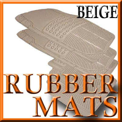 Fit Mazda MAZDA5 / MPV ALL WEATHER SEMI CUSTOM TAN BEIGE RUBBER FLOOR MATS 4 PCS • $500